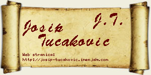 Josip Tucaković vizit kartica